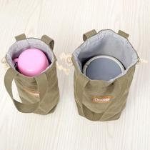Dark bag burn insulated cup portable with large belly water cup double layer cup bunch pocket pot canvas hand bag simmer universal bag