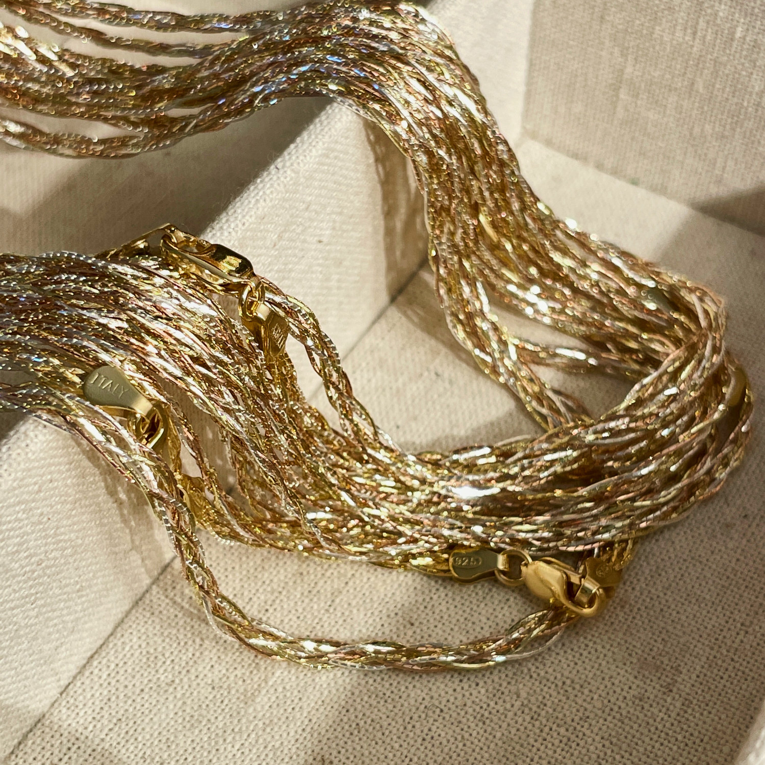 Серебряное ожерелье 繁星编织意大利进口项链 Sicle