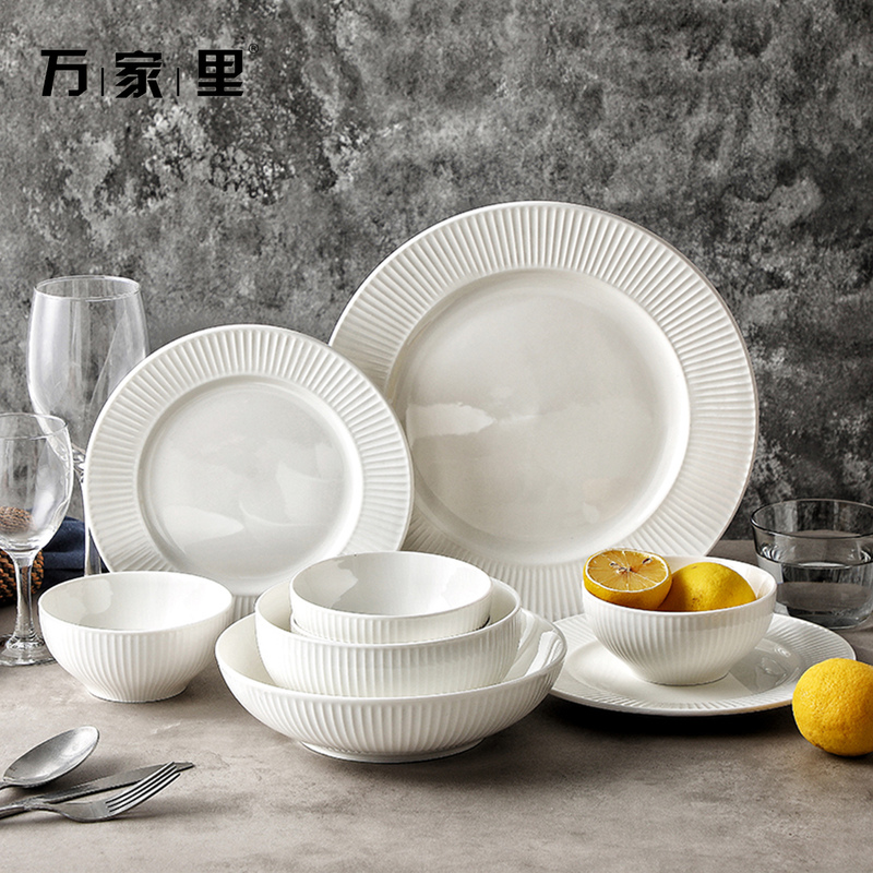 White Bowl and Plate Set, Nordic Style Tableware, Ceramic Rice Bowls, Plates, Light Luxury, High-End Feel, Bowl and Chopsticks Set White Bowl and Plate Set, Nordic Style Tableware, Ceramic Rice Bowls, Plates, Light Luxury, High-End Feel, Bowl and Chopsticks Set