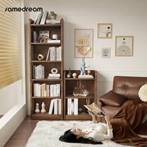 All solid wood bookshelf floor-standing storage rack Nordic corner narrow slit childrens home storage cabinet living room simple bookcase
