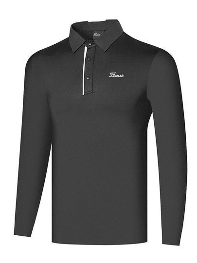 2025 Herbst und Winter neue Tit Golfbekleidung Herren lässiges Langarm-Poloshirt Outdoor-Sport-Golf-Top