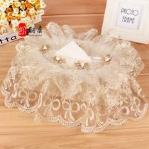 Paper box lace tissue box ins style tissue cover tissue bag tissue box fabric creative car cute
