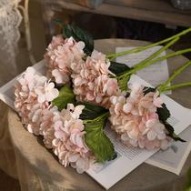 Nordic high-end simulated flower pastoral hydrangea bouquet for home living room fake flower decorations flower arrangement silk flower jewelry