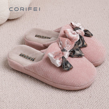 Corifei Liv Autumn and Winter Plush Warm Indoor Home Thick-Soled Women's Slippers Ds-33043