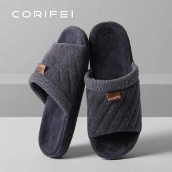 Corifei's Autumn and Winter Thick-Soled Simple Open-Toe Home Luxury Style Men's Home Slippers Ds-33002