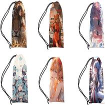 New printed high-looking anime two-dimensional badminton racket bag drawstring drawstring single shoulder badminton racket bag