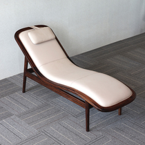 New Chinese-style living room ebony wood chaise longue solid wood chaise longue bed soft-packed chaise longue lounge chair lazy sofa beauty couch