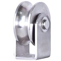 Nast SYJ1354 stainless steel pulley bearing track wheel U-shaped single wheel roller wire rope ring sliding door