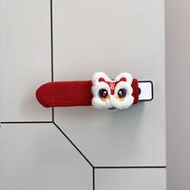 Year of the Dragon entry door handle decorative protective cover festive anti-collision wedding dress to prevent cold moving new home bedroom door