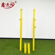 Ground-mounted badminton volleyball net multi-purpose column competition mobile badminton volleyball net column portable simple badminton net frame