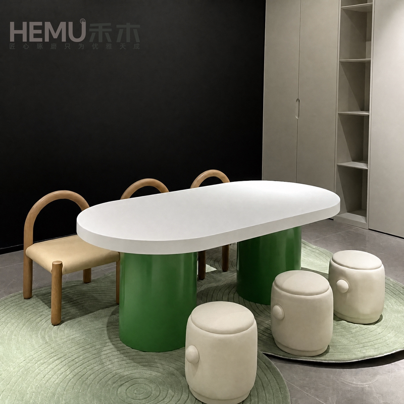 Model Home Furniture Set for Sales Office: Creative Painting Table, Study Table, Play Table, and Furniture for Children's Area on Mezzanine Floor Model Home Furniture Set for Sales Office: Creative Painting Table, Study Table, Play Table, and Furniture for Children's Area on Mezzanine Floor