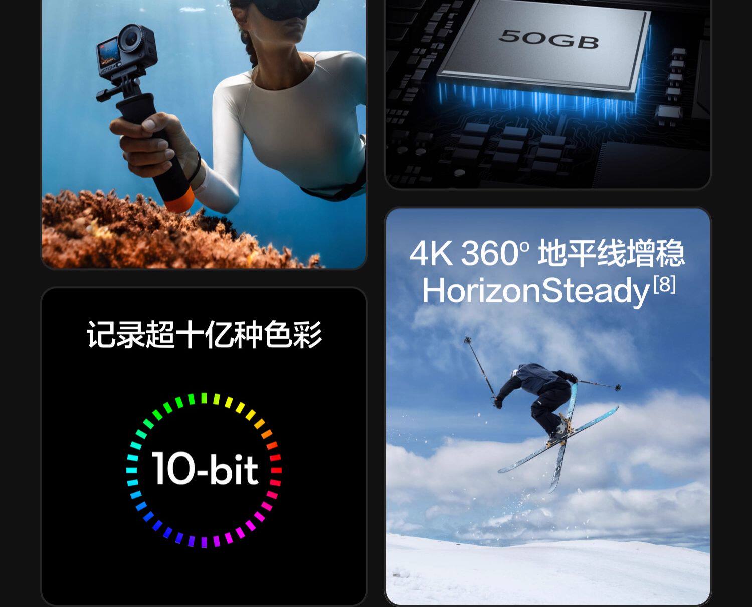 DJI/ Osmo Action 6 переменная апертура Vlog портативный 4K портативный стрелять многоборье движение камера 