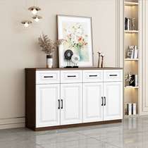 Solid wood sideboard European style simple kitchen cupboard dining room cabinet side cabinet living room tea cabinet multi-functional storage cabinet