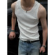 American elastic thread pit strip sports fitness vest men