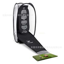 Golf indoor and outdoor swing and chipping practice net trainer portable removable hitting cage set short grass mat
