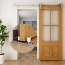 Swing stopper stainless steel anti-sway door stop barn door double pulley hanging rail push-pull accessories ground guide hardware