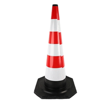 Road cone reflective cone no parking warning sign rubber pvc weighted ice cream cone roadblock plastic cone bucket ground pile