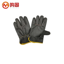 Minggu labor protection gloves driver full cowhide protective wear-resistant welder gloves dark driver gloves split back