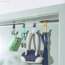 Hook behind the door without punching clothes hanger behind the door cabinet door top hat storage rack dormitory entrance storage artifact