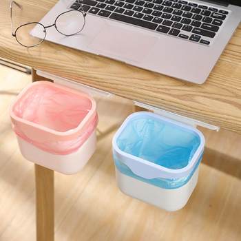 Under the table, rotating trash can desktop storage box, manicure invisible table, study desk, classroom desk hanging