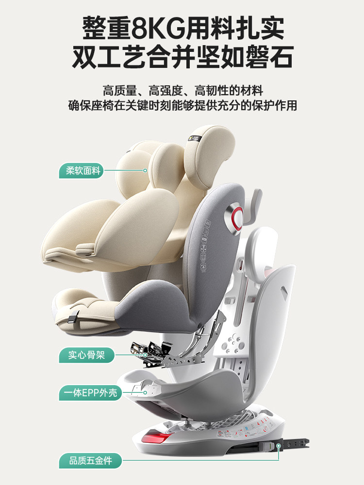 Child Safety Seat for Cars, Suitable for Infants and Toddlers, Can Be Used for Sitting or Reclining, Suitable for Children from Newborn to 12 Years Old