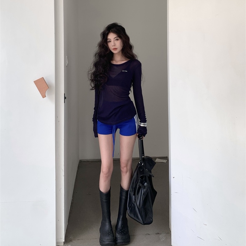 Unique Design Three-Stripe Sports Shorts for Women, New Spring Style, Casual, Fashionable, Versatile Hot Pants