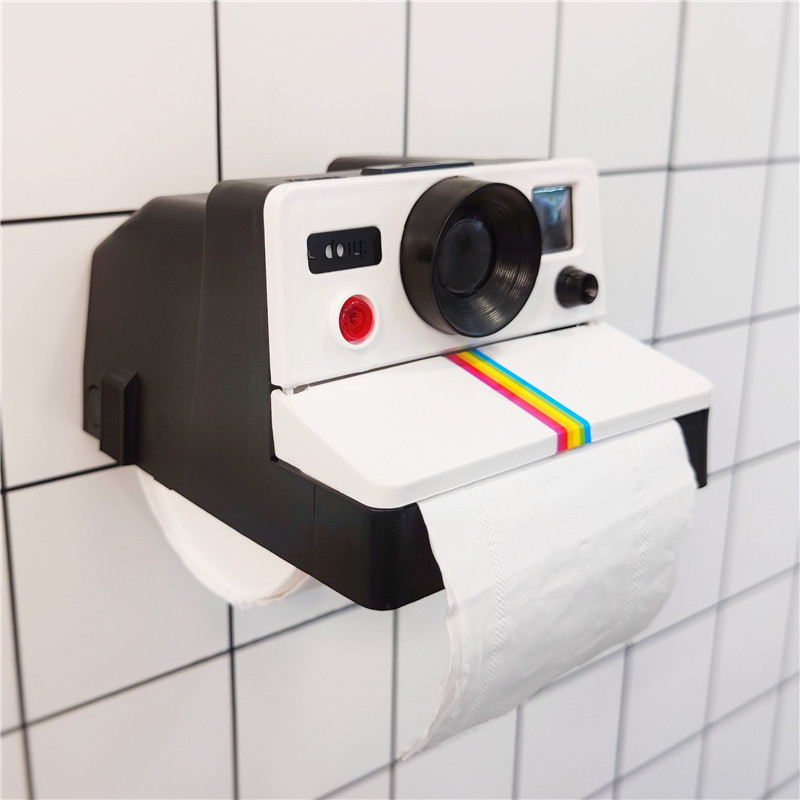 Nordic Style Camera-Shaped Tissue Box, No-Punch Creative Household Plastic Tissue Box