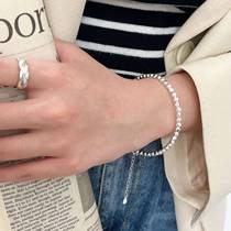 Yin Ruitai s925 sterling silver irregular section unique bracelet for women Korea Dongdaemun summer new light luxury hand jewelry