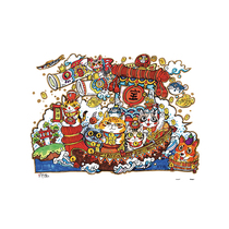 3D-JP Yunkai Shitai hot sale three packs of noodles commissary instant noodles cat 500 pieces flat plastic puzzle creative gift