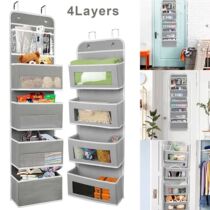 Wall Mounted Storage Shelves 5 Pockets Over Door Hanging Sto