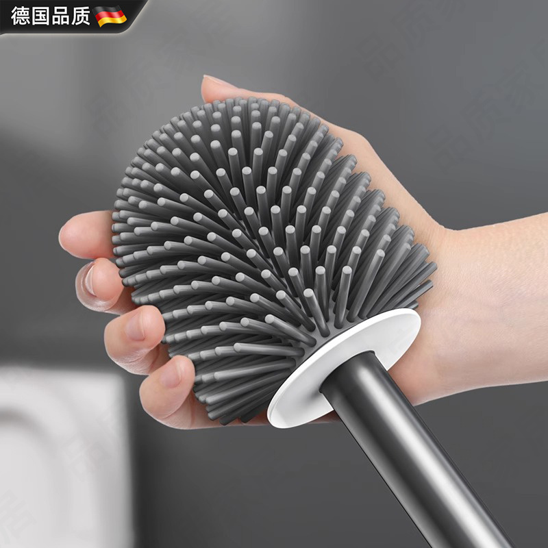 German 2026 New Model Toilet Brush with a High-End Feel, Replaceable Head, Household Use, No Dead Angle Silicone Brush Head, Toilet Cleaning Tool