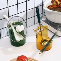 Multi-function kitchen countertop plate Light luxury pot cover Soup spoon chopstick kitchen