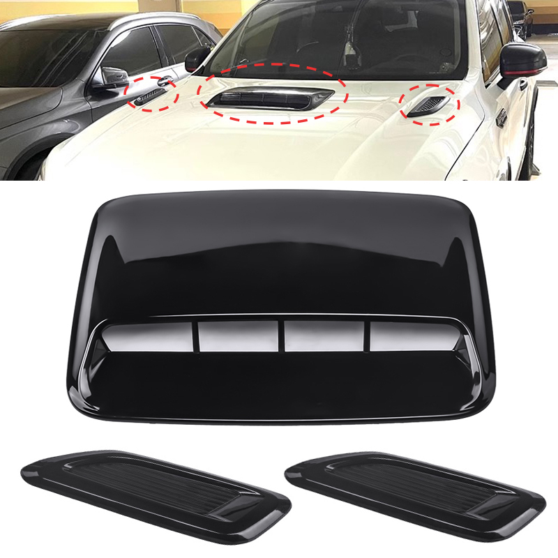 Car Engine Hood Decorative Vent Cover Modified Engine Cover Air Intake Abs Universal Air Intake Cover Fake Air Vent
