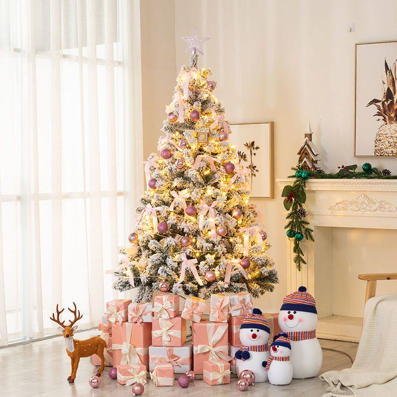 Белый елки домой пакет 1.5/1.8/2.1/3 мега плотный флокирование падающий снег рождество сцена декоративный 