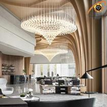 Sales Department Circular Lattice Chandelier Exhibition Hall Creative Rockery Lamps Hotel Banquet Hall Chandelier Engineering Customized Lighting