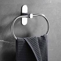 Stainless steel towel ring kitchen bathroom hardware pendant round hand towel hanging ring bathroom punch-free towel rack