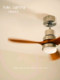 Medieval French Fan Lamp Log Style Living Room Bedroom Ceiling Fan Lamp American Retro Solid Wood Home Integrated Dining Room Lamp