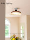 French-Style Vintage Eye-Protection Bedroom Ceiling Light, Full-Spectrum Retro Cream Style Creative Circular Lamp for Study Room and Master Bedroom