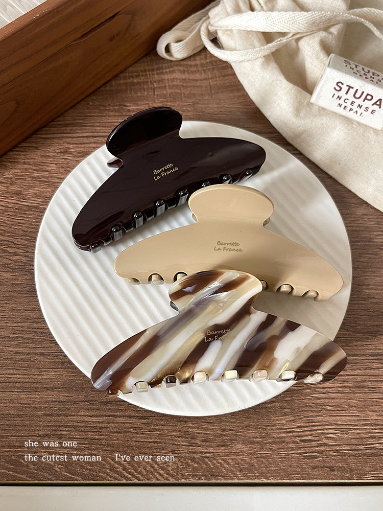 Acetate Hair Clip Similar to Zhang Ruonan'S, High-End Style, 2025 New Model, Back-Of-Head Hair Clip, Shark Clip