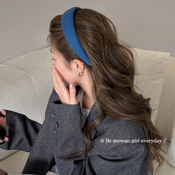 Korean Style Daily Wear Wool Headband for Women, High Cranial Top Hair Clip, Face Washing Hairband, 2025 Autumn and Winter New Hair Accessory