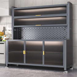 Kitchen Multi-layer Sideboard Floor Multi-function Storage Rack Microwave Oven Steel Storage Cabinet For Home Storage Cabinet