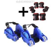 Wind Fire Light Wheel Storm Walking Shoes Wheel Slide Star Sky Wheel Belt Learn PU Assisted Luminous Skate Wheel Sliding Shoes Four-wheel Children