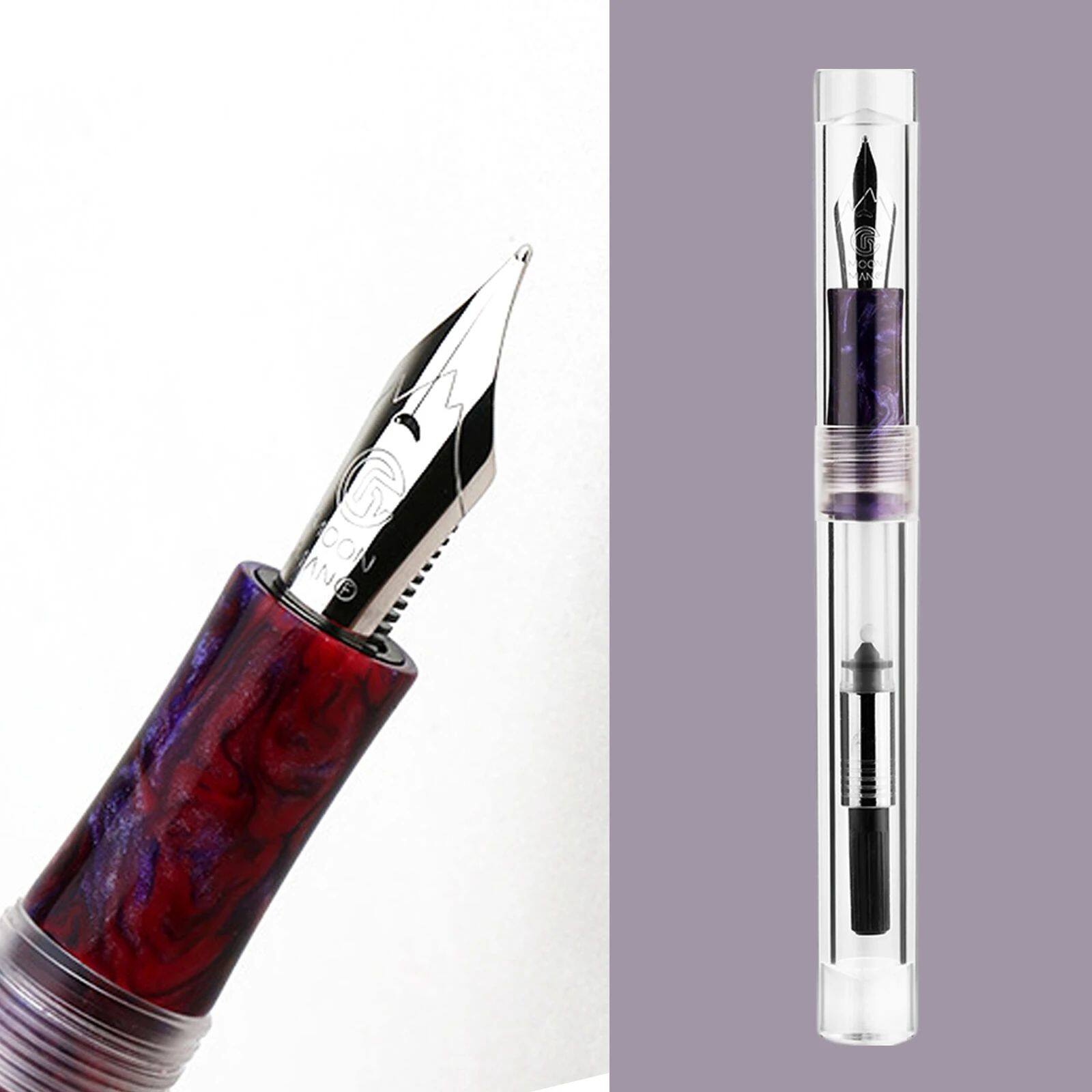 Исправлению сумки majohn c1 fountain pen transparent eyedropper ef f m nibs wr