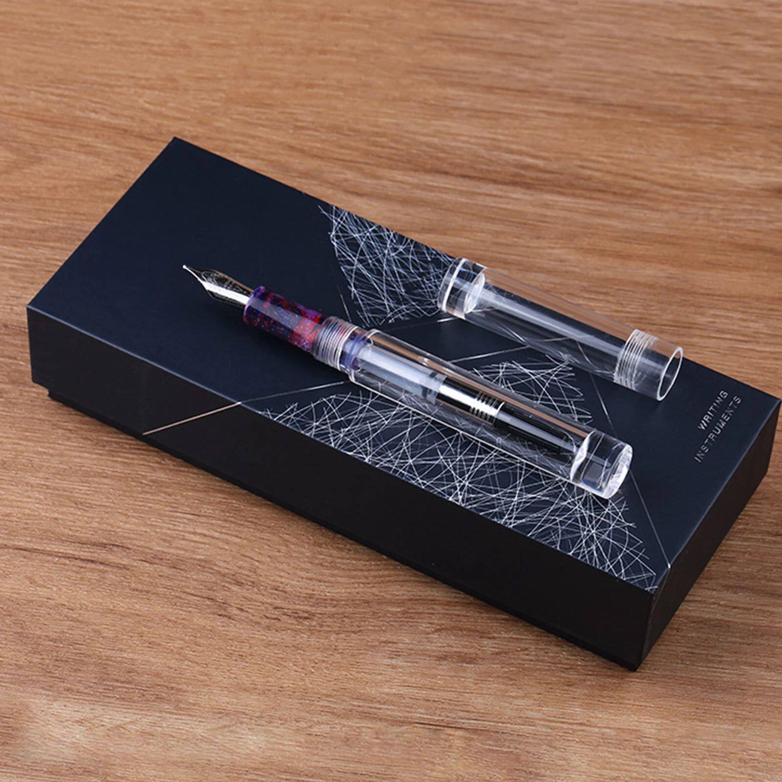 Исправлению сумки majohn c1 fountain pen transparent eyedropper ef f m nibs wr