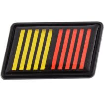 1set Car Ralliart Stripe Bar Grille Red Yellow Black Emblem