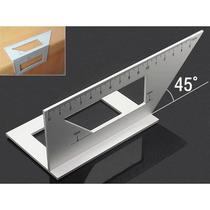45 degrés Corner Cutter Journée de travail Woodworking Triangle Ruler 45 Degrees Bevelled 90 Degrees Right Angle Scribe Ruler Thickened Aluminum Alloy