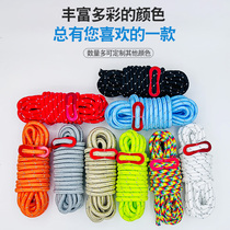 6mm thick camping tent wind rope canopy steel ground nails outdoor windproof rope pole pull rope reflective camp rope ground nails