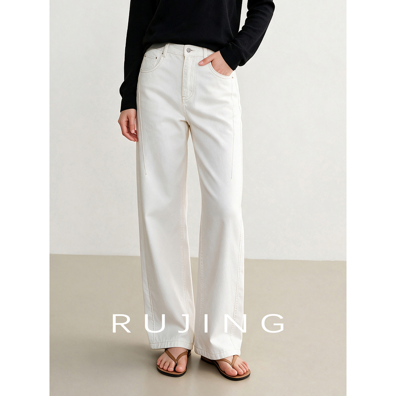 Rujing |   Black Label [Structural Cowgirl Pants] Forward Jeans 2026 Autumn American Retro Casual Pants