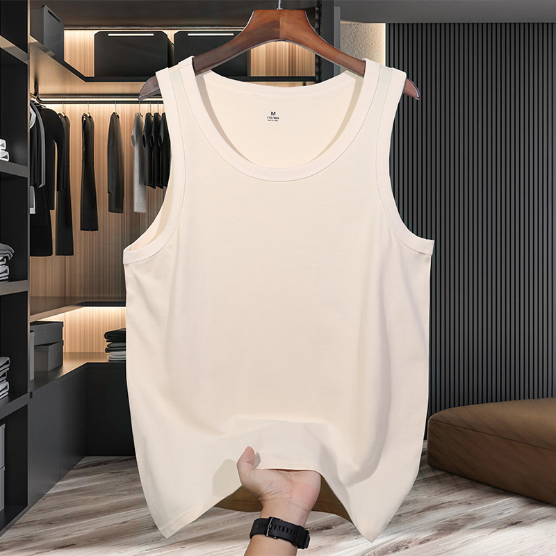 Summer Solid Color Vest, Chinese Retro Style, Simple Pure Cotton, Loose Casual Sleeveless T-Shirt, Sports Tank Top Summer Solid Color Vest, Chinese Retro Style, Simple Pure Cotton, Loose Casual Sleeveless T-Shirt, Sports Tank Top