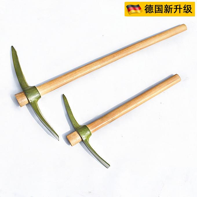 German Precision-Made Small Outdoor Engineering Pickaxe, Dual-Purpose Manganese Steel Mountaineering Pickaxe, Cross Pickaxe, Hoe, and Sickle